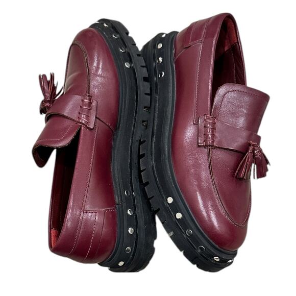 Free People Teagan Tassel Loafer In Wild Mulberry - Picture 5 of 11